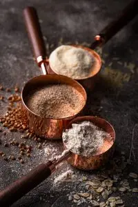 Spices in copper pots